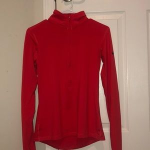 Red Nike quarter zip